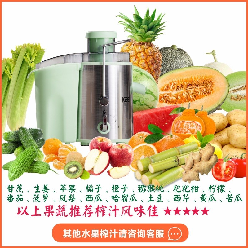 厂家供应渣汁分离果汁机  多功能甘蔗榨汁机 双档无渣过滤榨汁机