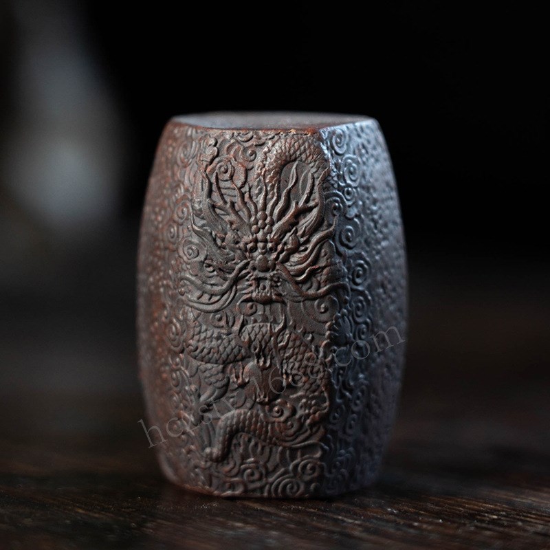 宜兴紫砂茶宠茶玩龙凤盖置盖托可养茶桌摆件茶道茶具雕塑紫玉金砂