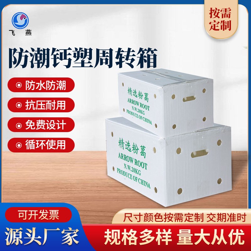 循环钙塑周转箱蔬菜水果运输PE中空板箱蔬菜防潮钙塑周转箱定制