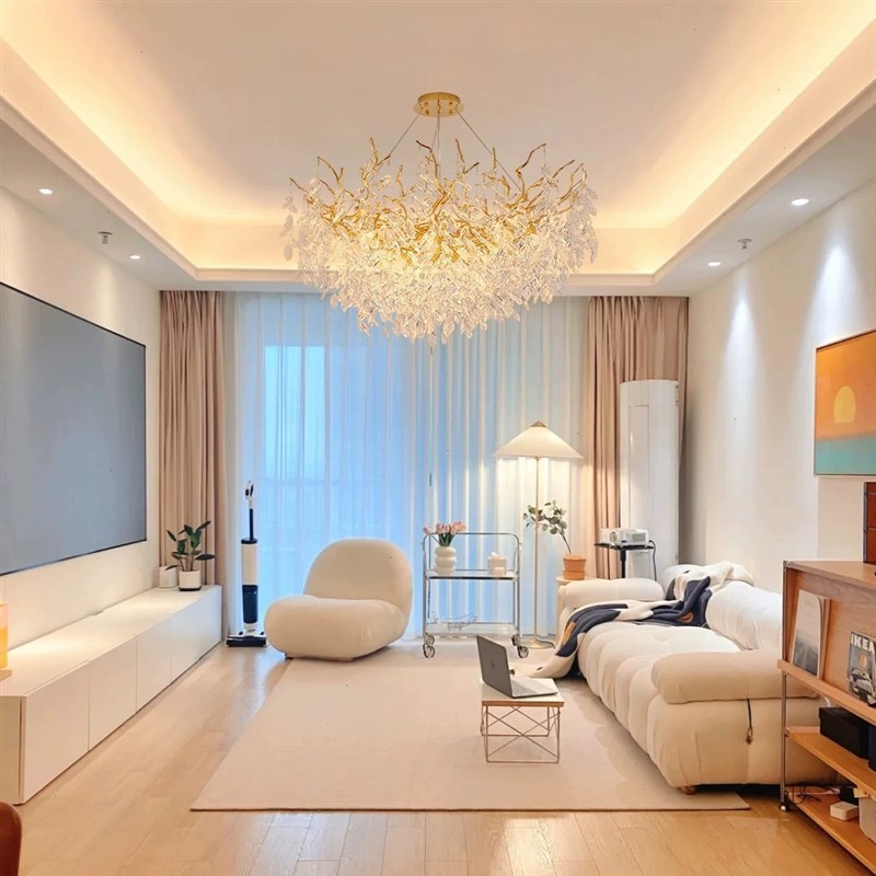 【严选】轻奢客厅k9水晶灯豪华法式餐厅书房卧室加厚铝材枝形吊灯