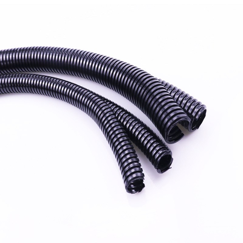 双开口尼龙波纹穿线管 软管护线管 PA66电缆电线套管PP阻燃管特惠