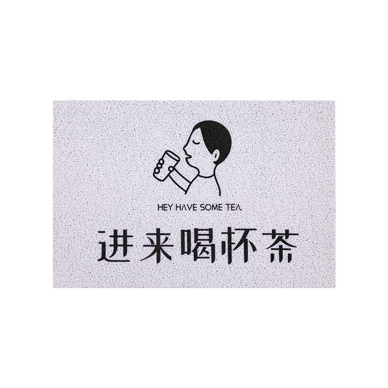 创意地垫PVC丝圈脚垫网红进户入户门门垫可定图案LOGO