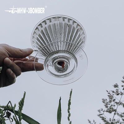 轰炸机精灵滤杯 V60锥形咖啡过滤杯手冲咖啡壶滴漏式分享壶V01/02