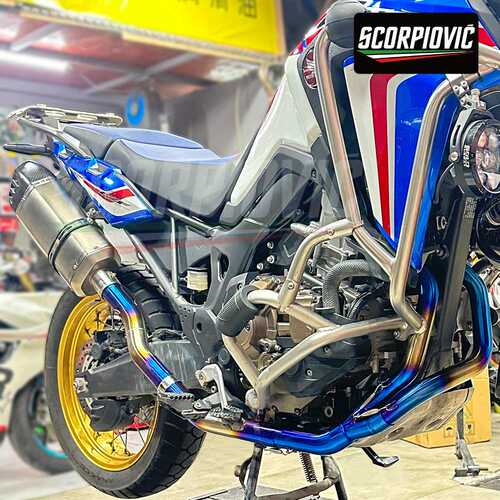 CRF1000L排气管前段 S7盾牌尾段消声器套装 2016-2019年 无损安装