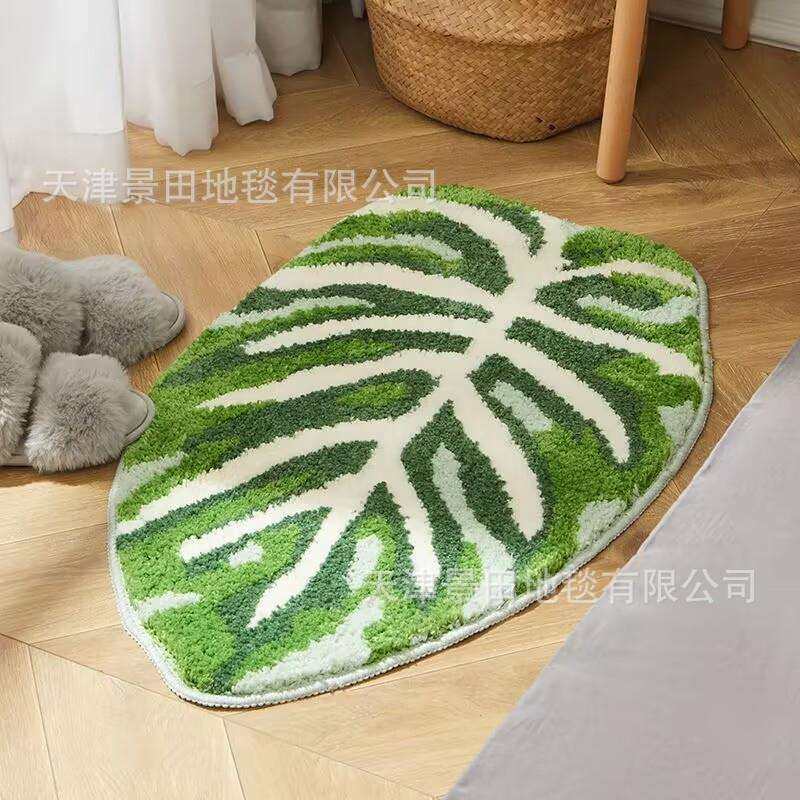 北欧植物叶子植绒地毯浴室防滑地垫卫生间客厅卧室异形脚垫,玩具/童车/益智/积木/模型,毛绒/玩偶/公仔/布艺类玩具,淘宝优惠券,粉丝福利购,淘宝优惠卷