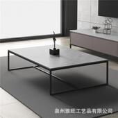 现代简约客厅长方形岩板茶几 新房子置物小矮桌 公寓轻奢小茶几