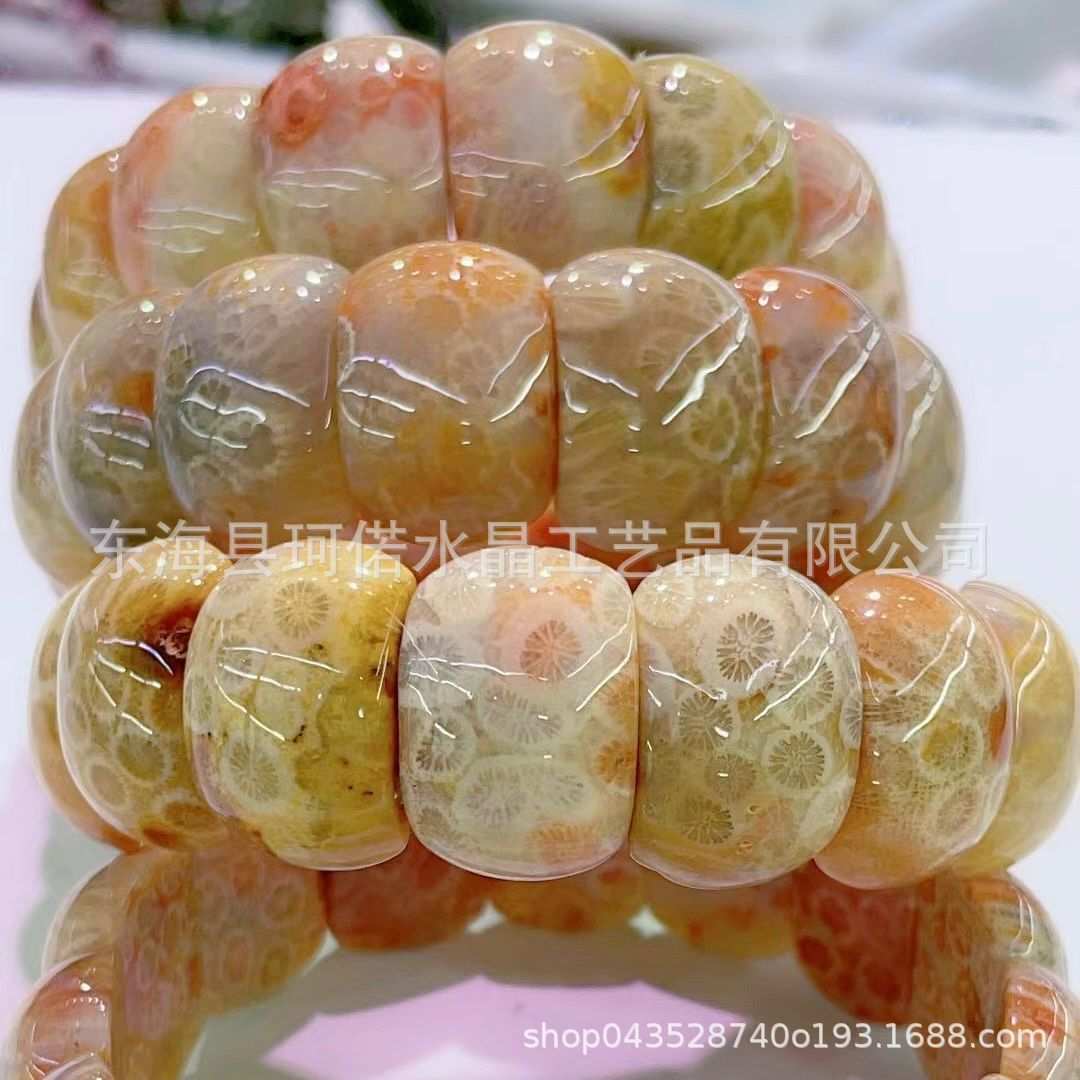 工厂直销高品质珊瑚玉手排摆件用于装饰