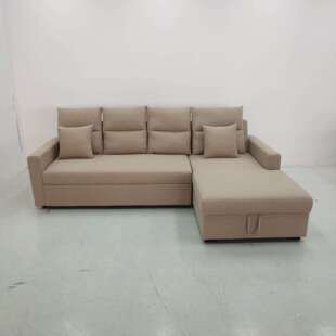 现代多功能组合沙发三人位沙发床带贵妃位超大储物箱可折叠两用