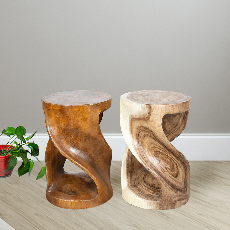 原木树桩茶桌凳子民宿木墩摆件创意异形换鞋凳实木矮凳家用花架