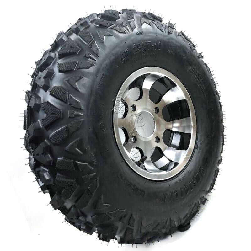 四轮卡丁车沙滩车23X7-10 22X10-10寸A字花纹越野真空轮胎铝轮毂