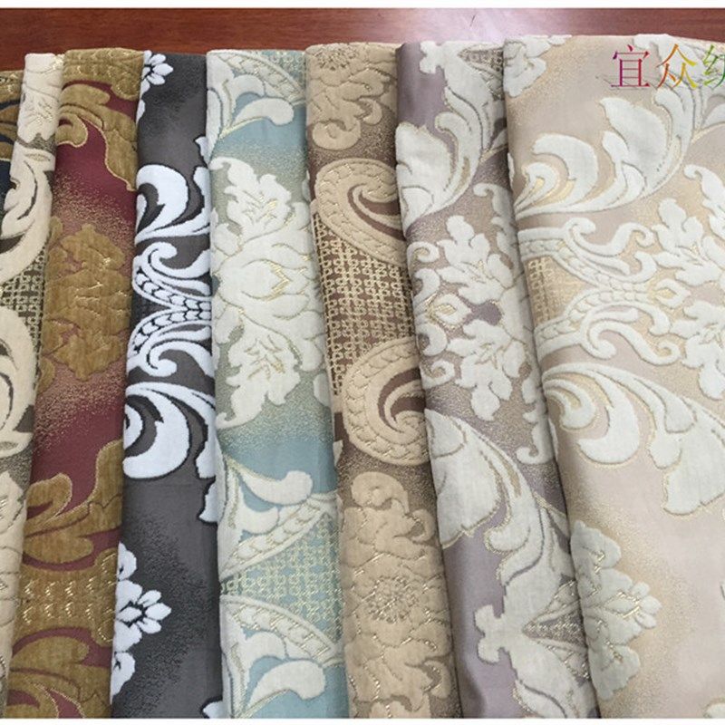 两米八高端加厚欧式雪尼尔沙发布料沙发垫沙发罩大花酒店餐椅面料
