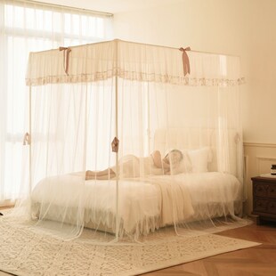 宫廷落地三开门蚊帐家用卧室2025新款全罩式1米8大床家庭免安装