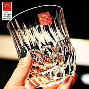 意大利RCR水晶玻璃威士忌酒洋酒杯套装 创意家用啤酒杯果汁水杯子