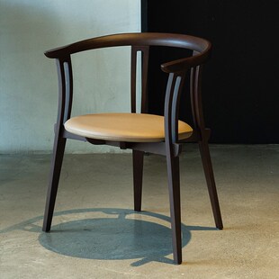 德国红点奖如然竹休闲椅家用茶室椅子带靠背圈椅餐椅休闲扶手椅子