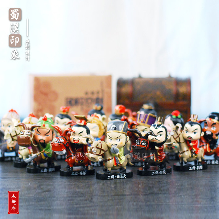 骑马三国人物卡通创意家居桌面树脂车载摆件车内工艺品朋友小礼品