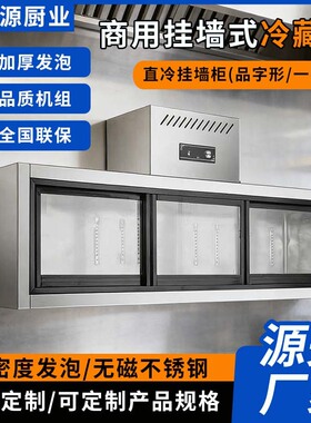 冷藏柜保鲜柜挂墙式冰箱商用厨房饭店悬挂式冰柜壁挂式吊柜立式
