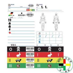 卫生应急伤情识别卡检伤分类卡伤票检伤卡马甲卫生应急