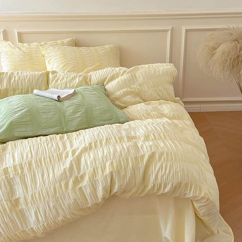 法式四件套水洗棉全棉泡泡纱褶皱被套纯棉床单床笠公主风床上用品,农用物资,其他肥料,淘宝优惠券,粉丝福利购,淘宝优惠卷