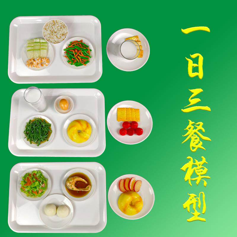 居民一日三餐模型食物早餐中餐晚餐营养配餐加餐道具