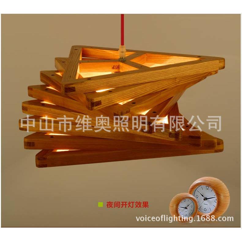 手工木艺吊灯壁灯台灯落地灯CE ROHS认证外贸灯饰原单出口欧洲
