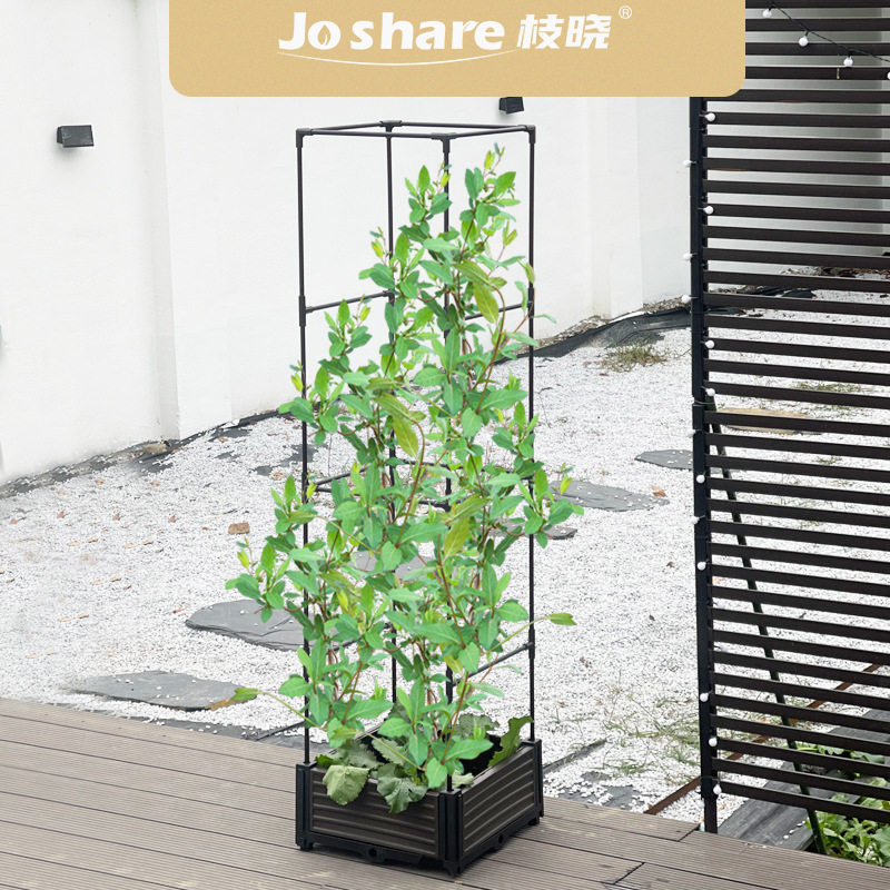 枝晓方顶种植箱套装种菜支架杆菜架子植物丝瓜爬藤架带轮可移动