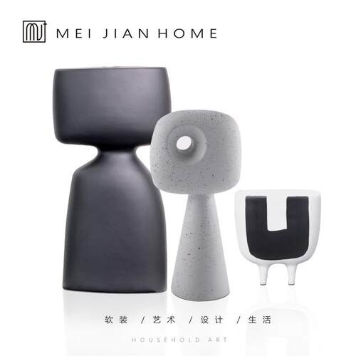 简约现代创意抽象树脂摆件样板间售楼处卧室客厅电视柜桌面装饰品