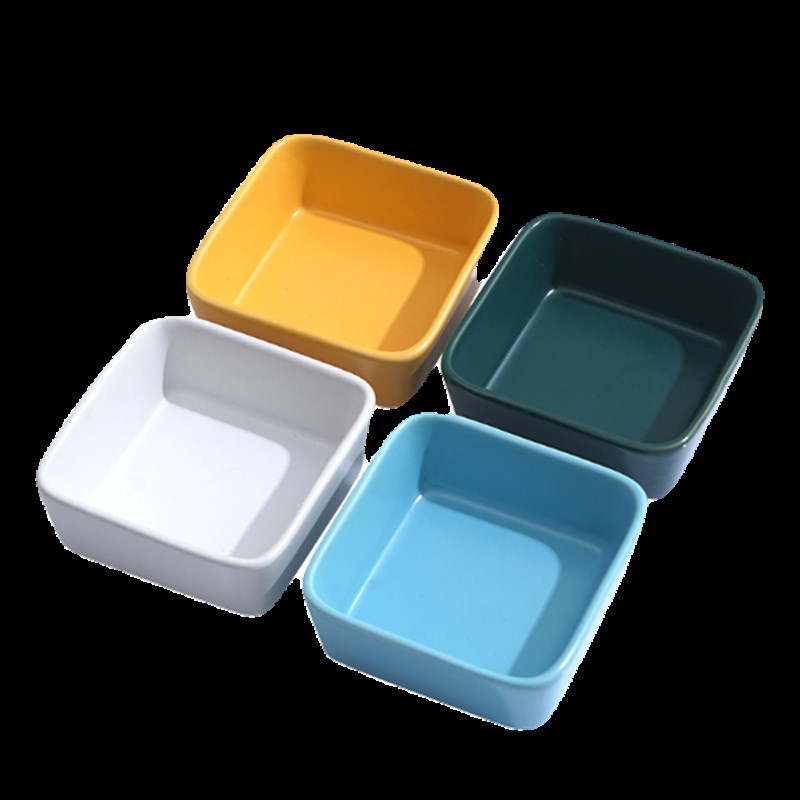 谋生方碟料酱料火锅小吃日式小菜点心分格盘蘸料碗吐骨碟陶瓷味碟