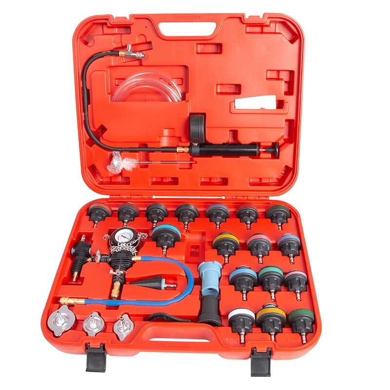 28件水箱测漏仪打压工具测漏冷却液快速更换真空压力表检漏仪汽车