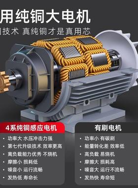 geu黑新款洗用机商29932车0V超高压洗车店专猫用大功率工业清洗机