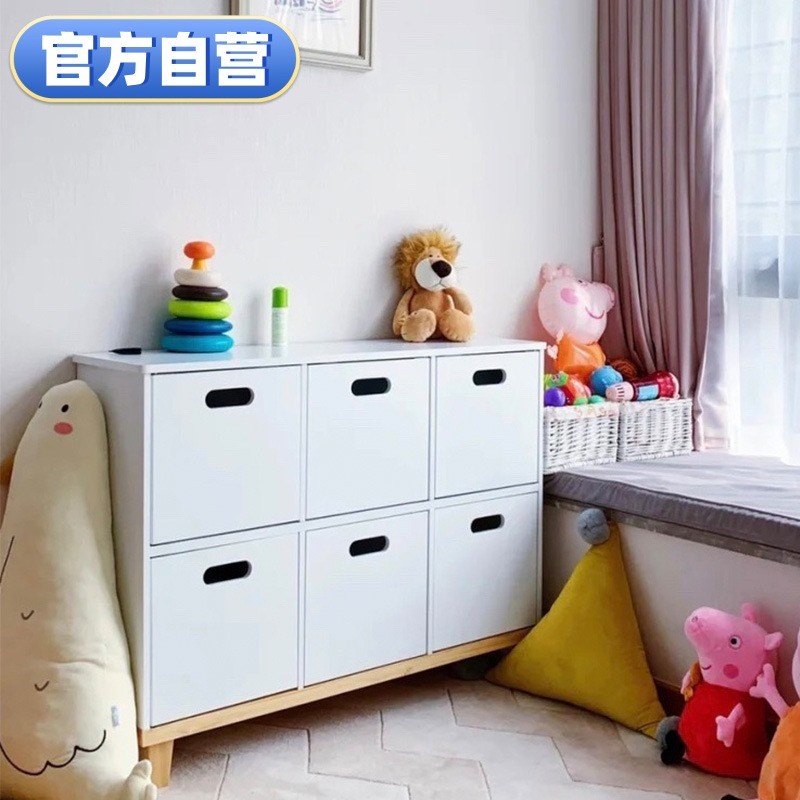餐边柜儿童书柜带门落地实木飘窗书架储物沙发边柜储物空间大