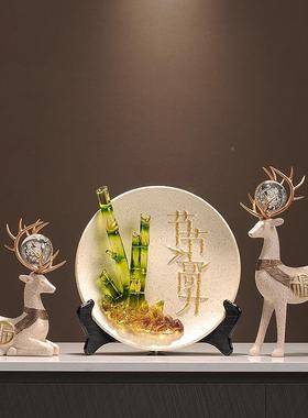 节节工高升挂摆件新中式客厅酒柜装饰品盘品艺博古架9654办公室品