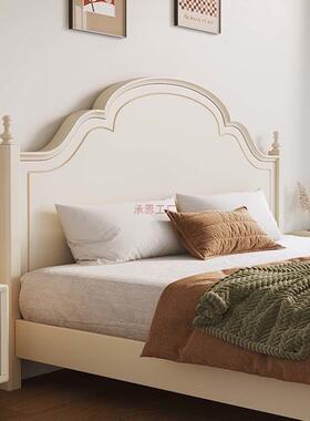 式实白色木床现代简约1.8米法式双人主卧高箱储美物88175公主孩女