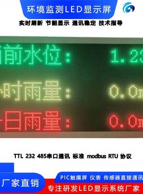 二次开发LED预警显示4屏境85modbusRTU工业环水位雨量积OKA监水库
