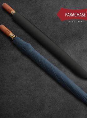 PARACHAS长E直-柄8骨商雨伞加大伞面353抗风实木手柄男士务23人