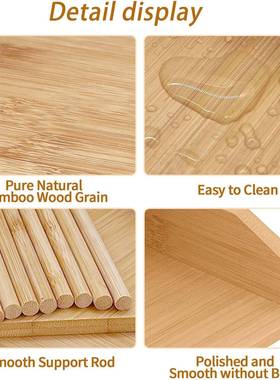 竹制调料存转角架厨房柜台架存储浴室KVS纳台面桌面书架品柜架储