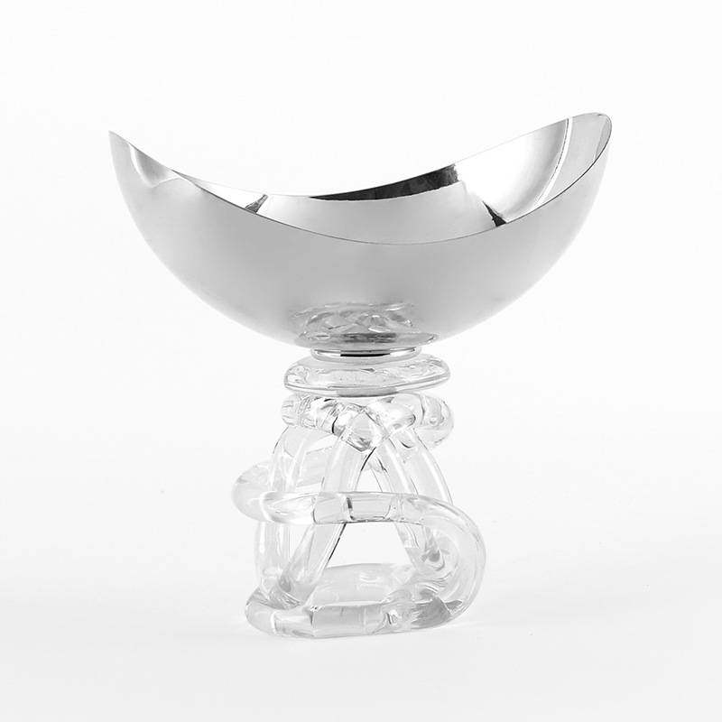 抽象玻璃线条绳结底座果盘摆件设计师简约金属元宝坚果水果碗饰品,玩具/童车/益智/积木/模型,垂直悬浮玩具,淘宝优惠券,粉丝福利购,淘宝优惠卷