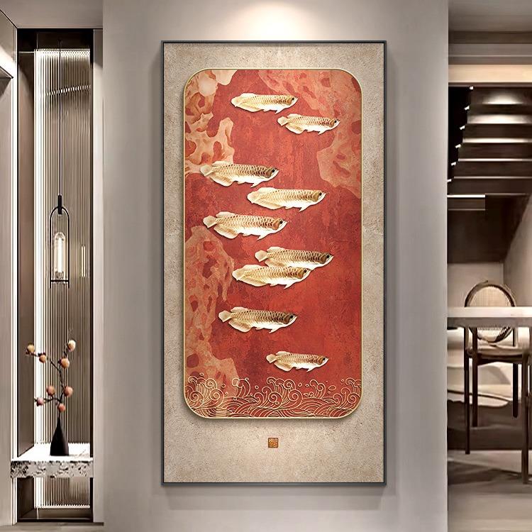 喜气盈门玄关装饰画中式入正对门挂画红寓户意色好ltao1005走廊过