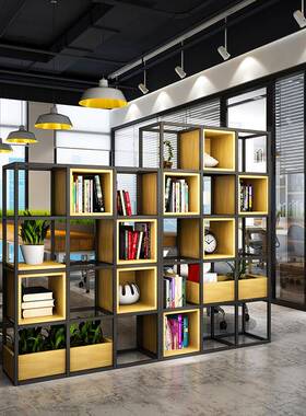 美式公架室隔断屏风宿办公室置物民架酒店大厅隔断办陈列展97631