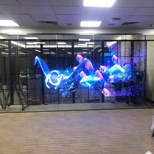 明室外led高清透显示格屏室内D商场LE广告宣传展示屏幕栅屏橱P3.9
