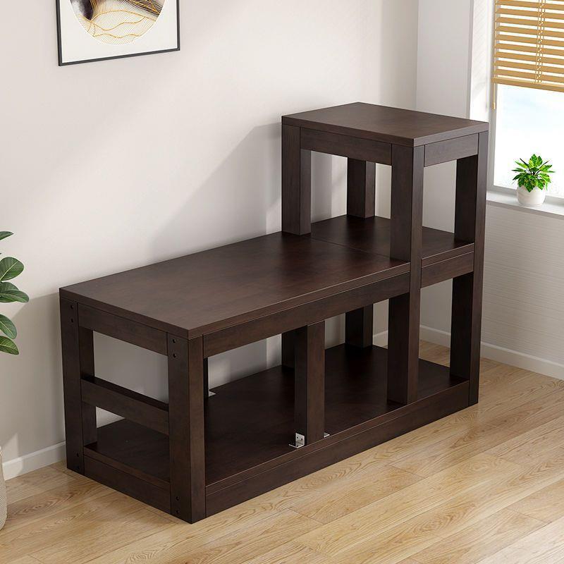 德509尼雅缸简易座鱼缸底架子实木高低组合落架子地架鱼上过滤架