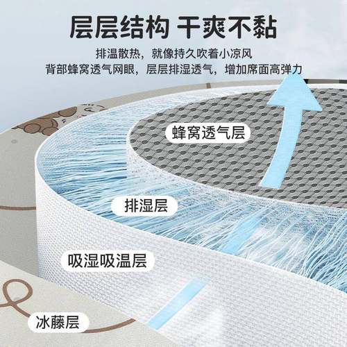 A类大版通冰藤感席子2GCH025新款夏季时平尚铺床席三件套卡可凉机