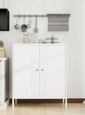 钢制墙储柜落地边柜靠物矮餐柜厨JLX房铁艺收纳柜一体置物柜酒柜