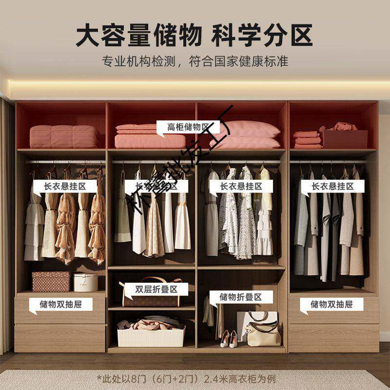 全LTM童实木衣柜小户型家用卧室加深储物柜收纳出租简房儿约衣橱