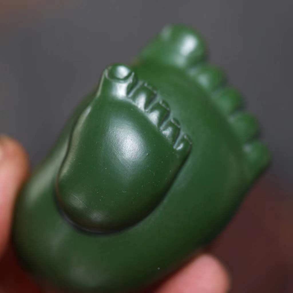 兴紫砂茶宠小脚丫父爱如山茶宠创宜品XOO高意精端紫砂手把件茶具