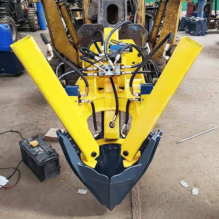 小型树JJN0挖机树机挖机安装挖头三瓣式4尖铲起苗机起树机效率高