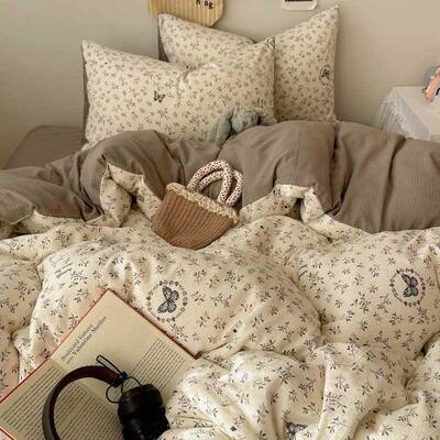 NFA爆款新层款02新款云感双纱印花四件套2（5含买家秀）