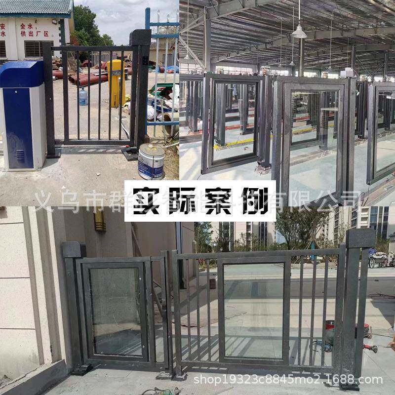 栏小门栅电动对开小门厂人脸识别广告门自动区人行通道刷卡OQR房
