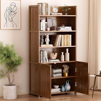 书架置物架落书柜物带门层桌面地儿童60338多功能小户型简易展示储多架