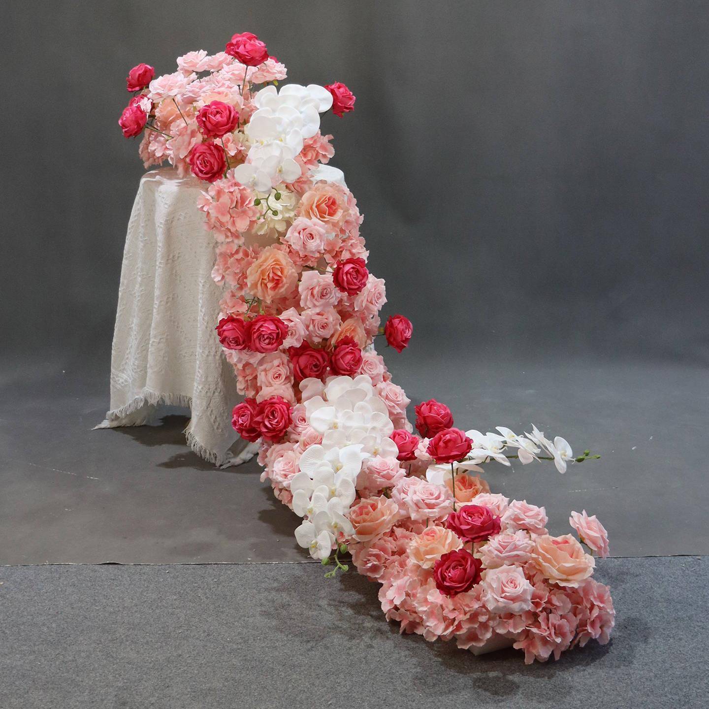 新款婚庆仿真花拖尾花西婚礼餐桌装饰式桌花54544674厅橱展窗球求