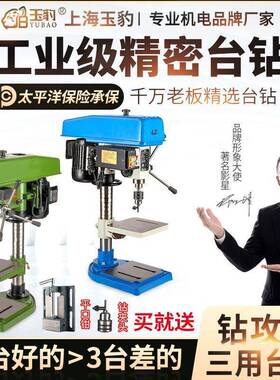 台钻业级式钻钻床小型家FJO用220V台工多功能电台钻攻铣一体机大